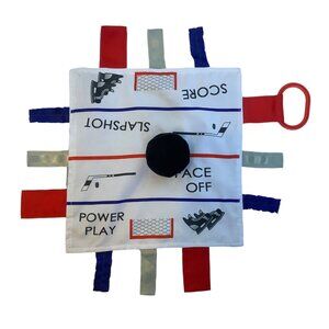 Baby Jack Hockey Sports Sensory Toy Lovey Security Blanket Plush Puck 16" x 16"‎